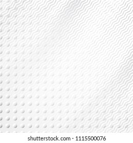 Light Halftone Futuristic Background for Web Layout. White and Grey Half Tone Vector Pattern with Dots and Gradient Waves