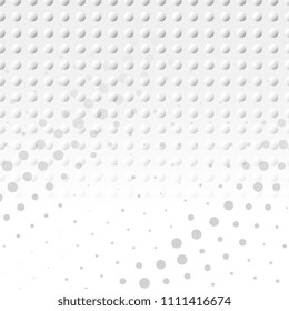 Light Halftone Futuristic Dot Background for Web Layout. White and Grey Half Tone Vector Pattern