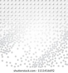 Light Halftone Futuristic Dot Background for Web Layout. White and Grey Half Tone Vector Pattern