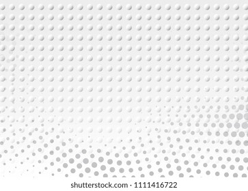Light Halftone Futuristic Dot Background for Web Layout. White and Grey Half Tone Vector Pattern
