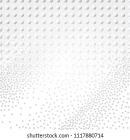 Light Halftone Futuristic Dot Background for Web Layout. White and Grey Half Tone Vector Pattern