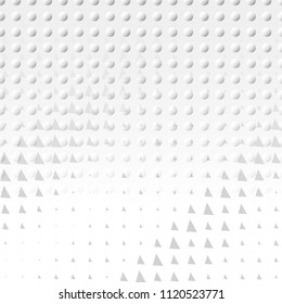 Light Halftone Futuristic Dot Background for Web Layout. White and Grey Half Tone Vector Pattern