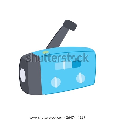light hand crank flashlight cartoon. durable waterproof, compact efficient, ecofriendly reliable light hand crank flashlight sign. isolated symbol vector illustration