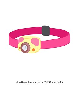 light headlamp flashlight cartoon. dark man, electric bright light headlamp flashlight sign. isolated symbol vector illustration