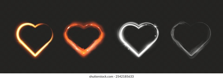 Light heart for holiday cards.Template for greeting banners.. Valentine's Day.Vector illustration