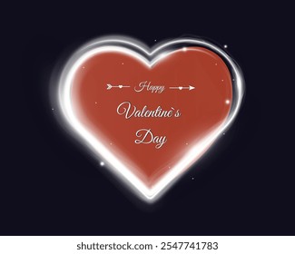 Light heart for holiday cards.Template for greeting banners.. Valentine's Day.Vector illustration