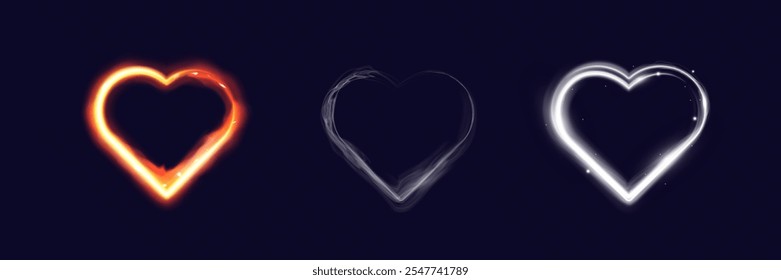 Light heart for holiday cards.Template for greeting banners.. Valentine's Day.Vector illustration