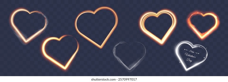 Light heart for holiday cards.Template for greeting banners.. Valentine's Day.Vector illustration.