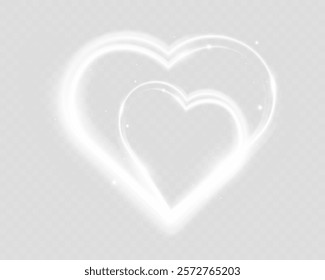 Light heart for holiday cards.Template for greeting banners.. Valentine's Day.Vector illustration.