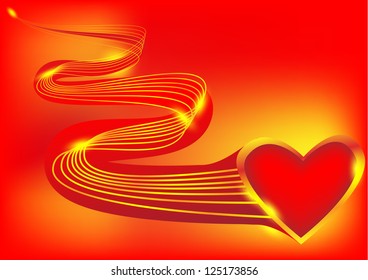 Light heart - red heart