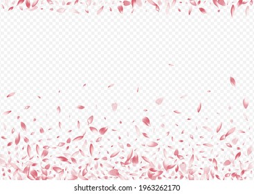 Light Heart Vector Transparent Background. Blooming Japanese Template. Floral Flutter Design. Peach SummerDrop Congratulation. Bright Bloom Realistic Pattern.