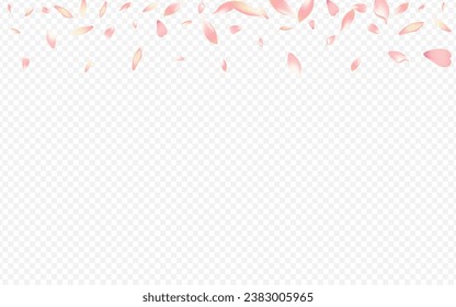 Light Heart Vector Transparent Background. Lotus Nature Poster. Cherry Free Pattern. Rosa Wind Texture. Purple Leaf Isolated Backdrop.