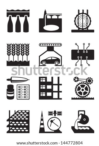 Light and heavy industry - vector illustration