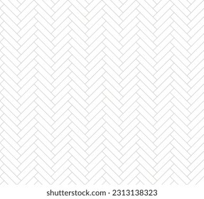 Light herringbone wallpaper, floor, kitchen vector seamless tile pattern. Simple scandinavian ceramic zigzag print banner.