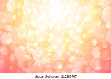 Light hexagon bokeh vector abstract background illustration