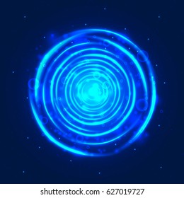 Light Hole, Space Illustration, Swirl trail effect, Vector.