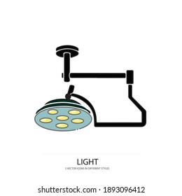 light for hospital vector type icon