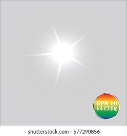 Light hotspot on the transparent background