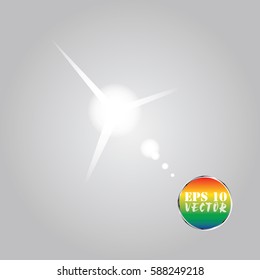 Light hotspot on the transparent background