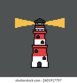 LIGHT HOUSE BEACH PIXEL ART