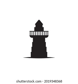 Light house building logo design vector template