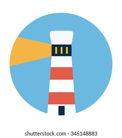 
Light House Colored Vector Icon
