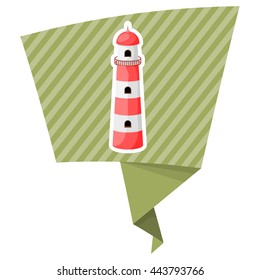 Light house colorful icon. Vector illustration in cartoon style