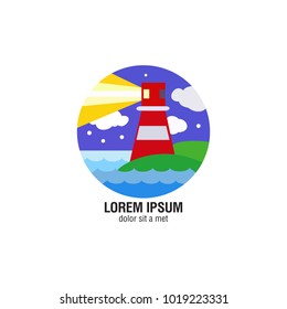 Light house colorful logo