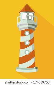 light house design over yellow background vector illustration    
