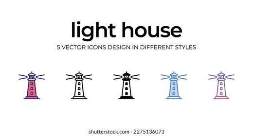 diseño de iconos de la casa luminosa en estilo Cinco con estilo de paso editable. Línea, Sólido, Línea plana, Color de tono Duo y Línea de degradado de color. Adecuado para diseño de páginas Web, aplicaciones móviles, UI, UX y GUI.