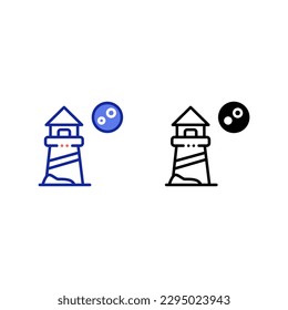 light house icon. editable strokes
