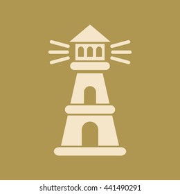 Light House Icon. Eps-10.