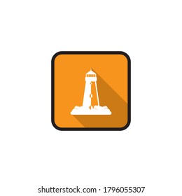 Light house icon flat design