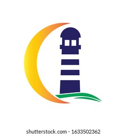 light house icon logo vector