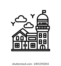 Light House icon in vector. Illustration