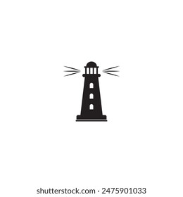 light house icon vector ilustration logo design