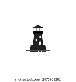 light house icon vector ilustration logo design