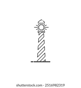 Icono de la casa de luz Vector. Arte lineal o lineal.