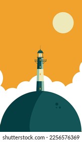 Light house landscape in the hill 