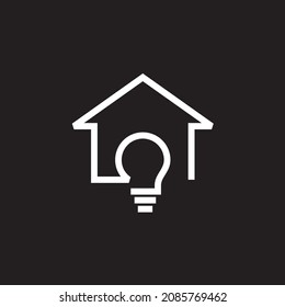 light house line icon logo design illustration vector template