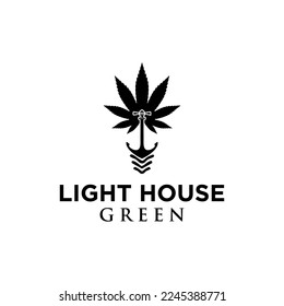 diseño de logotipo de casa luminosa con playa abstracta de coco de árbol