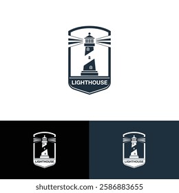 Light house logo design template