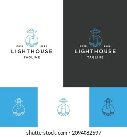 Light House logo icon design template 