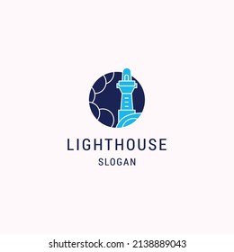 Light house logo icon design template vector illustration