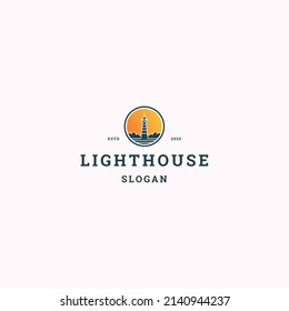 Light house logo icon design template vector illustration