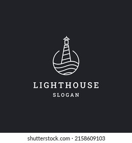 Light house logo icon design template vector illustration