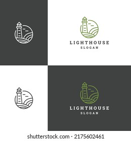 Logo-Icon-Design für Leuchthütten, Vektorgrafik