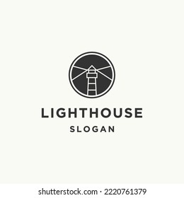 Light house logo icon design template vector illustration
