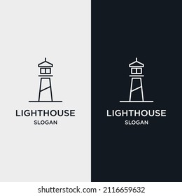 Light House logo icon flat design template 