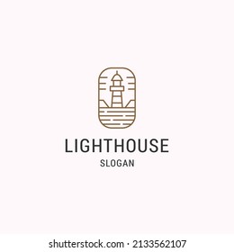 Logo-Symbol für Leuchtturm-Design-Vorlage 